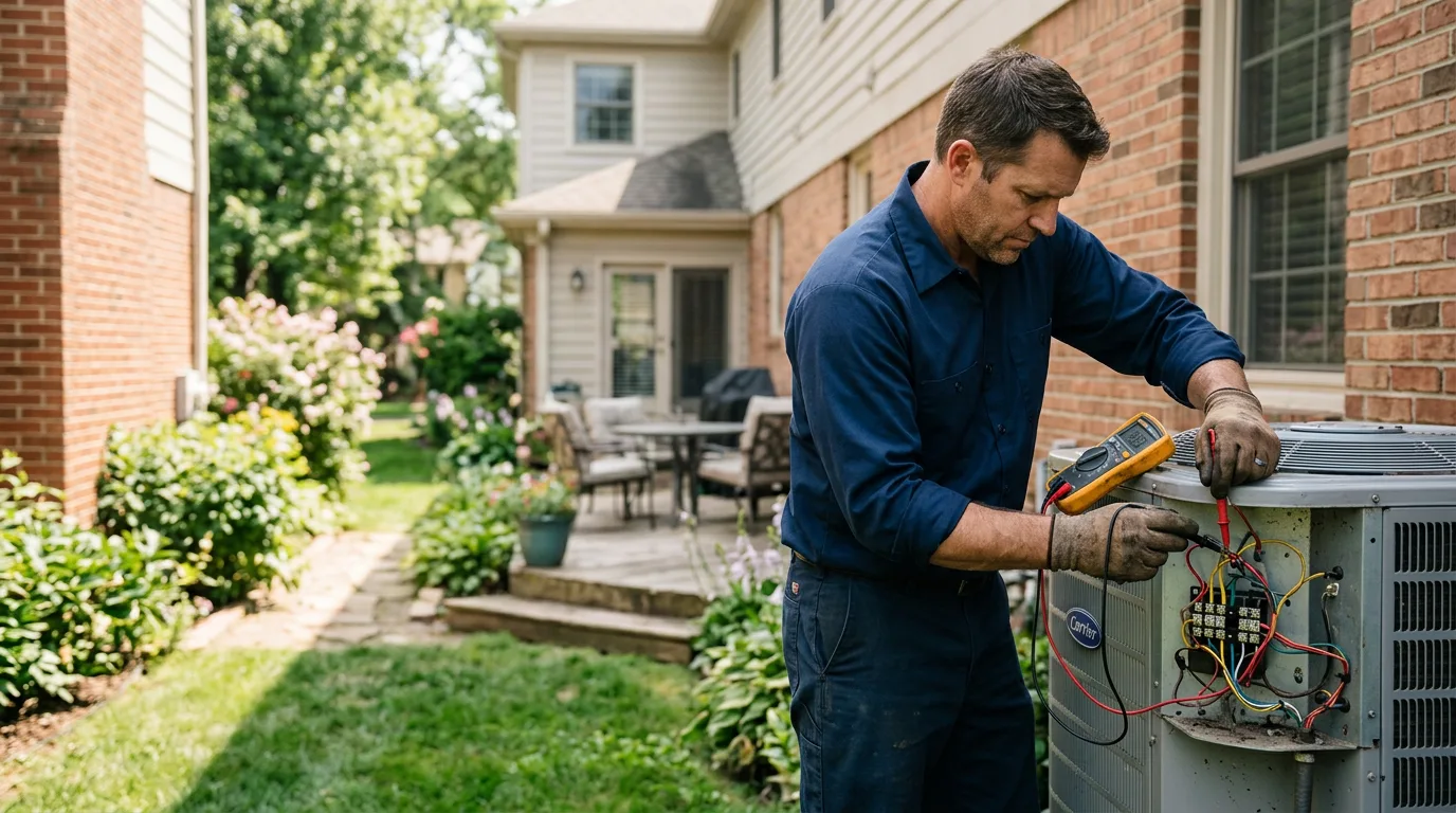 HVAC technician working near Kingsbury, IN